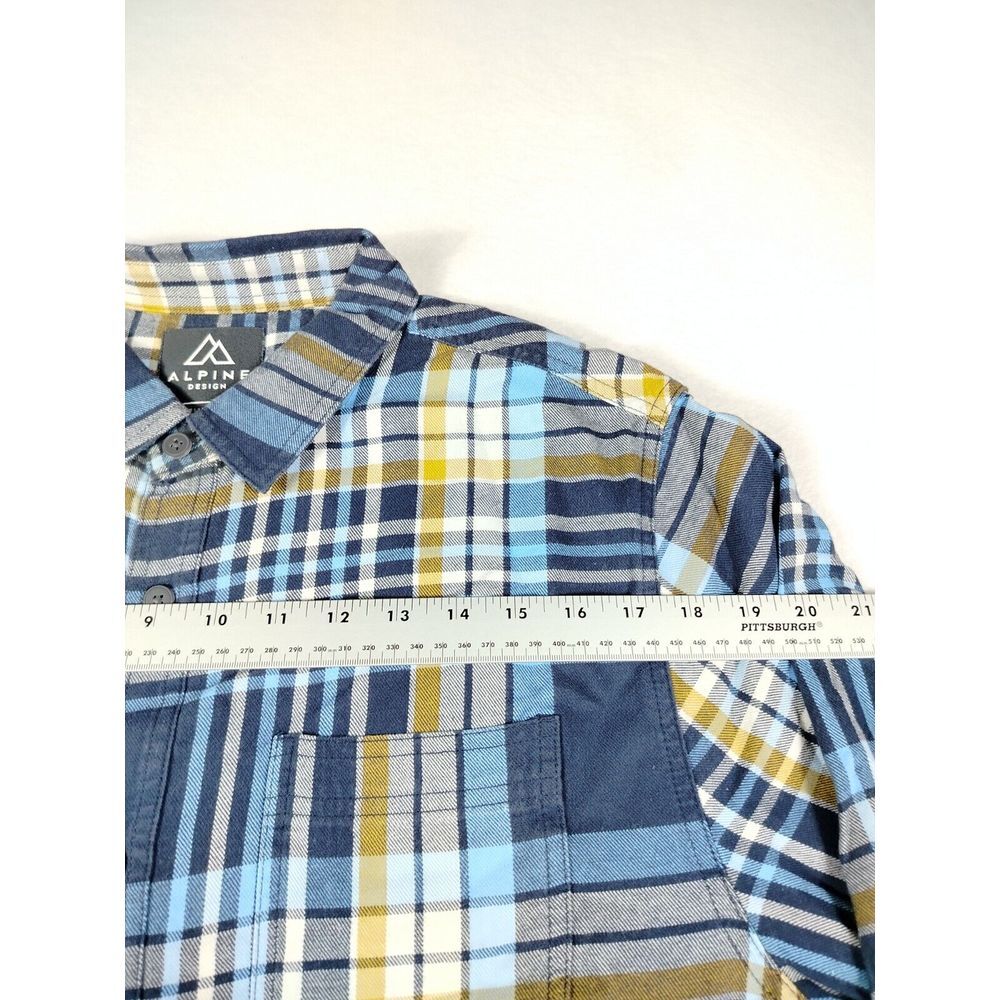 Alpine Design Shirt Mens Large Multicolor Flannel Plaid Gorpcore Cottagecore‎ - Picture 9 of 11
